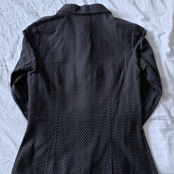 Striking (Canadian Designer) Black Shirt with Polka Dots - Picture 2 of 4